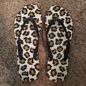Coach Leopard Flip Flops Size 10/11 Rare
